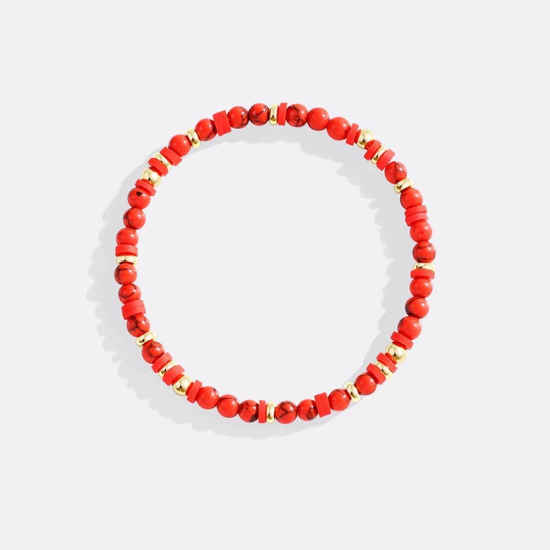 Stacking Birthstone Beaded Bracelet Inspirational Jewelry by Mint & Lily