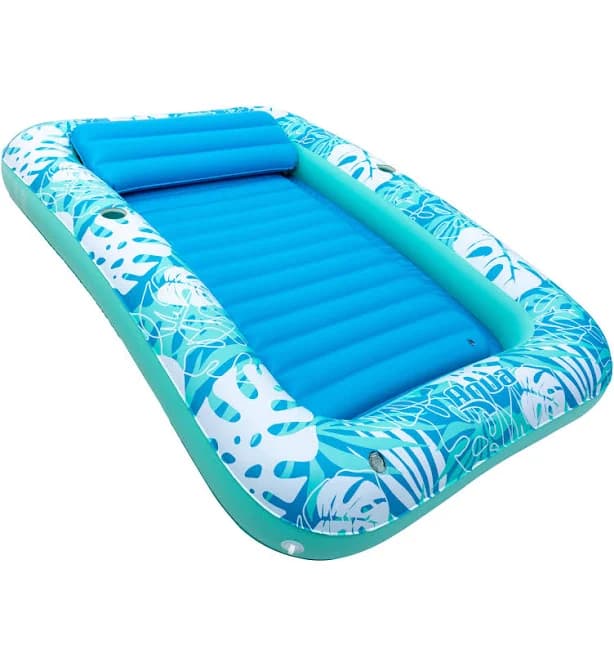 Aqua Leisure - Tanning Pool Lounger | Premium Inflatable Lounger for Relaxation & Fun, X-Large, Teal