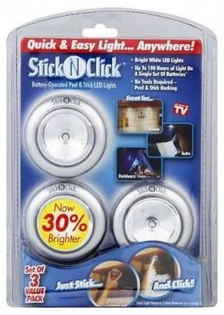 Ontel Stick N' Click Peel and Stick LED Lights