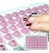 Amazon.com: Ivaso 80 Pcs Keyboard Sticker for Long Nails Typing and Gaming, Symbolic and Alphanumeric Sticky Silicone Keys for Keyboards and Laptop (Purple) : Electronics