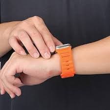 Amazon.com: Sport Bands for Apple Watch Ultra 3 2 1 Band 49mm 46mm 45mm 44mm 42mm Women Men,Rugged Wide Silicone Waterproof Wristbands with Breathable Hole Strap for iWatch Series 11 10 9