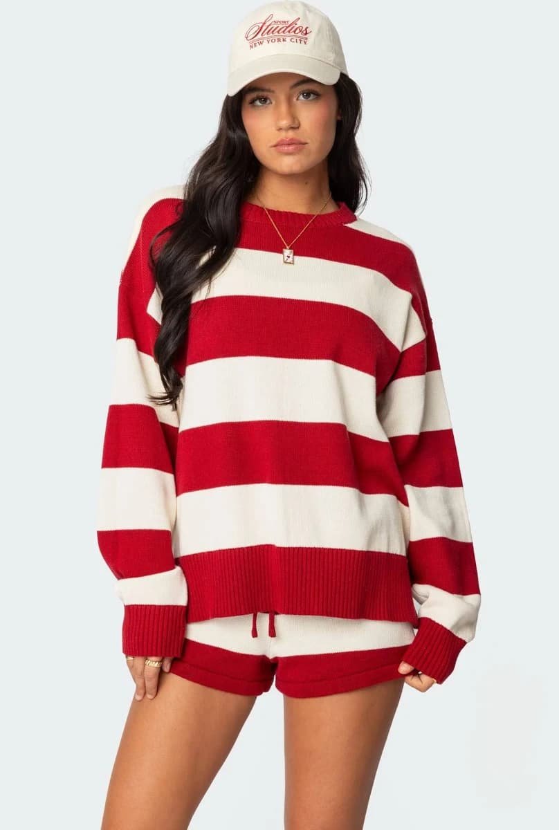 Edikted Women's Riley Oversized Striped Sweater