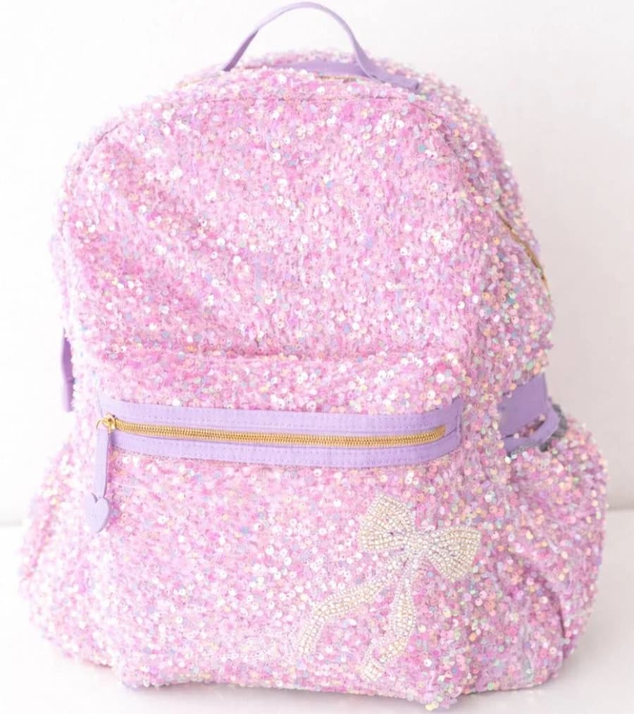 Bow Sequin Backpack