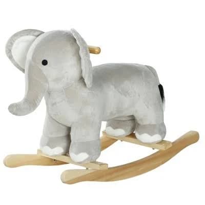 TopComfy Baby Bouncer and Rocker Toddler Kid Chair Plush Elephant Rocking Horse Toy Playroom