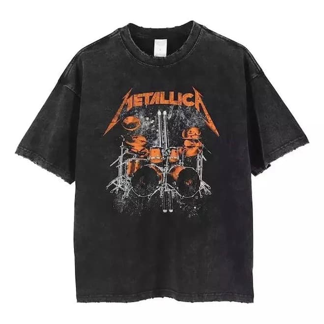 Vintage Graphic Distressed Oversized T-Shirt