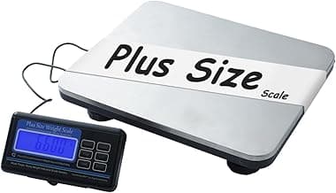 Urby Extra Wide Heavy Duty Scale for Body Weight - 300kg/660lb Capacity, Plus Size Scale with Durable Stainless Steel Large Platform for Home, Office, Hospital & Bariatric Use