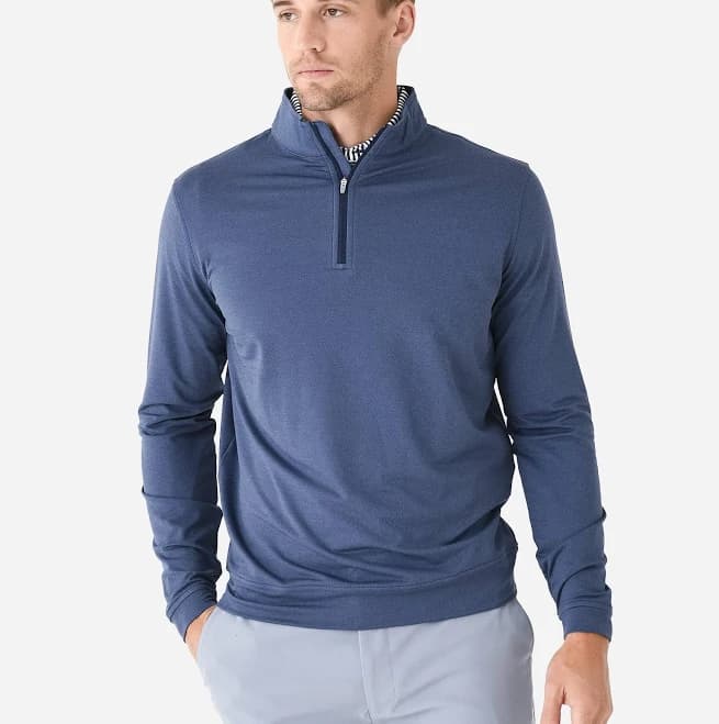 Peter Millar Men's Melange Perth Performance Quarter Zip