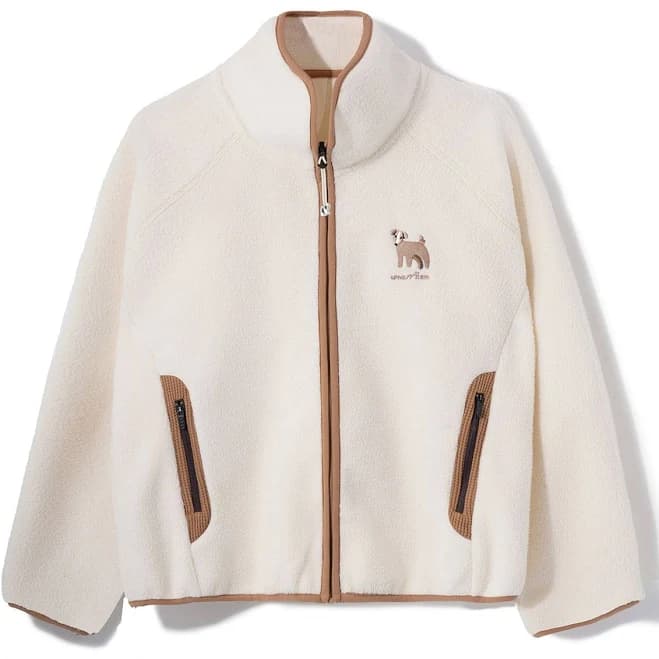 Umamiism Fleece Jacket with Contrast Trim