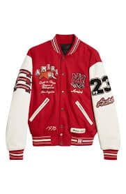 Amiri Tiger Patch Varsity Jacket In Red - 79% Off | Editorialist