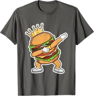 King of Burger Dab Dancing Funny Hamburger T-Shirt