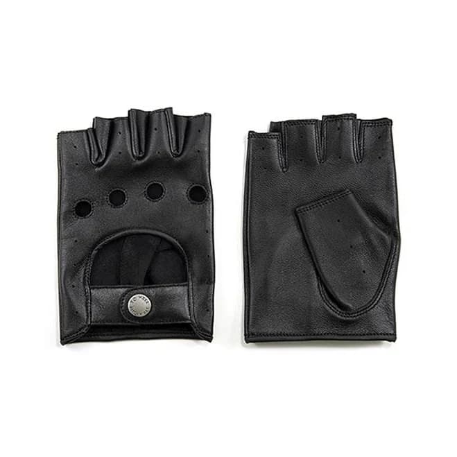 Straight to Hell Men's Bullitt Fingerless Leather Gloves