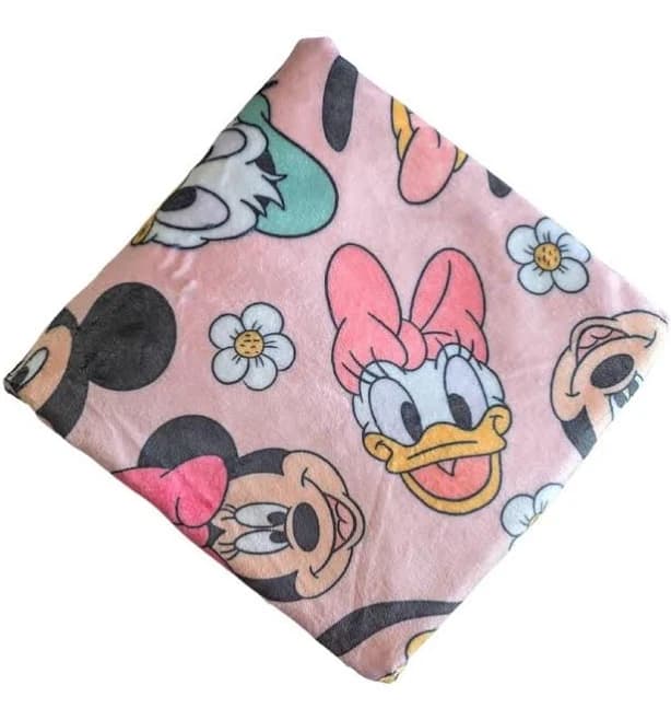 Girlie Mouse and Friends Minky Blanket | Cozy Character Blanket for Girls | Gift Idea | Children's Gift | Baby Gift | Floral Blanket