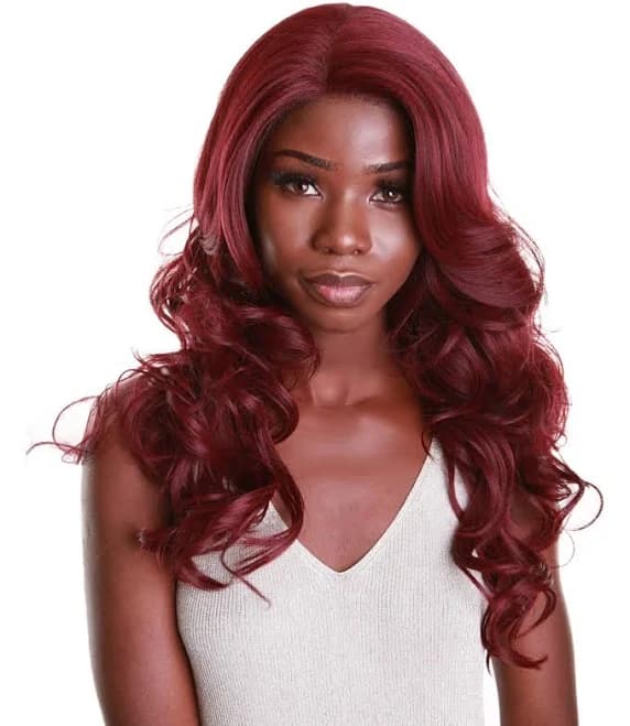 Luxluxe Yenne Wavy 23 Inch Long 4X4 Hand-Tied Lace Front Wig