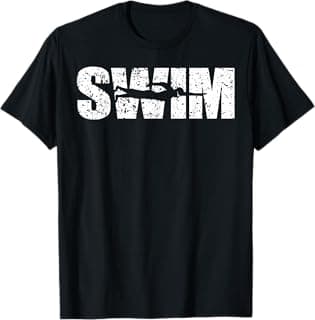 Distressed Look Swimming Gift for Swimmers T-Shirt