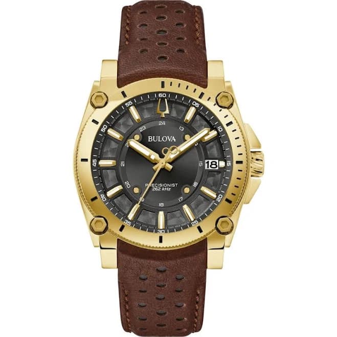 Bulova Men's Precisionist Icon Watch with Leather Strap
