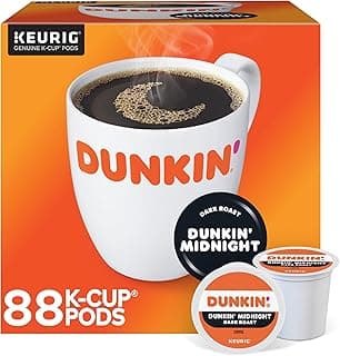 Dunkin' Single-Serve Coffee K-Cup®, Dark Roast, Carton of 4 Boxes of 22