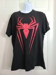 Marvel Spiderman Black Mens Size Large L T-Shirt | eBay