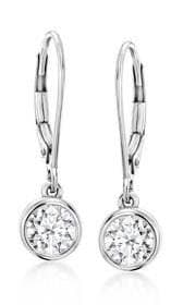 1.00 ct. T.W. Lab-Grown Diamond Bezel-Set Earrings in Sterling
