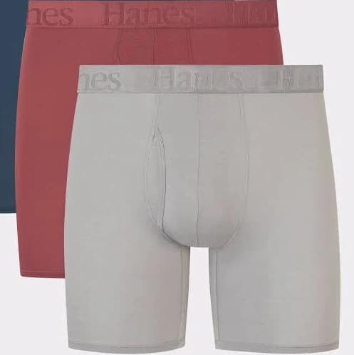 Hanes Men's Originals Ultimate SuperSoft Boxer Briefs (3-Pack)