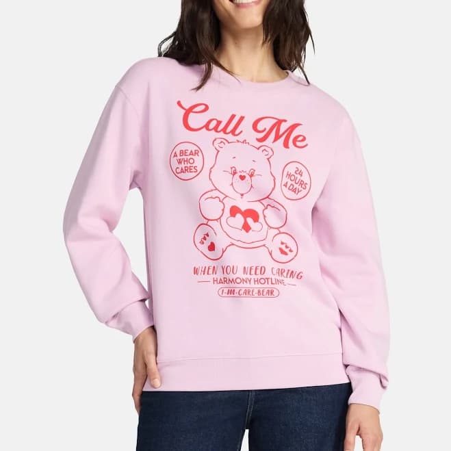 Care Bears Valentine's Day Call Me Graphic Sweatshirt