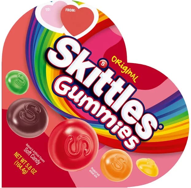 Skittles Original Valentine's Day Gummy Candy Heart Box