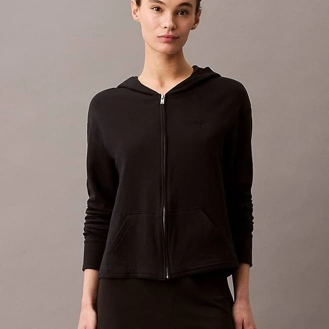 Calvin Klein Women's Icon Cotton Terry Zip Hoodie