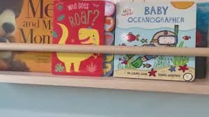 Nursery Book Shelf, Bookshelf, Children Montessori Style Nursery Bookshelf, Bookshelf Nursery Decor, Floating Shelves, Wooden Picture Ledge - Etsy