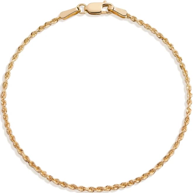 Aurate Vermeil Rope Chain Bracelet