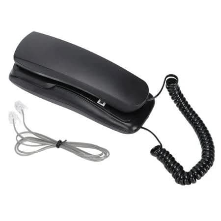 Hotel Telephone, Plug And Play Corded Wall Phone For Hotel For Office For Home Black