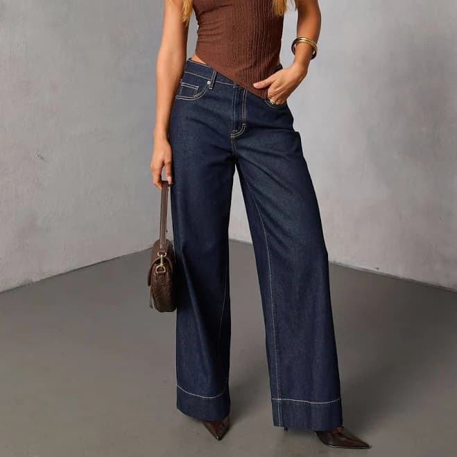 Vici Rigid High Rise Wide Leg Jeans