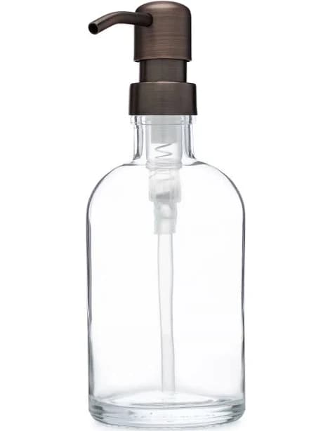 Rail19 Small Clear Recycled Glass Soap Dispenser