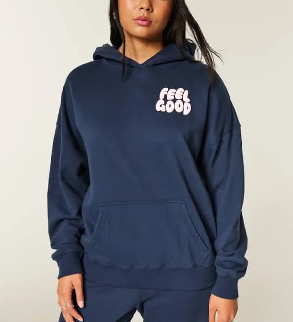 Hollister Women's Oversized Feel Good Graphic Hoodie