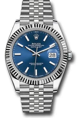 Rolex Men's Datejust 116234 Blue Stick Dial Oystersteel Jubilee Bracelet
