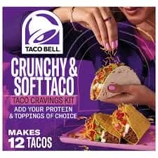 Taco Bell Taco Dinner Kit with Soft Tortillas, Crunchy Taco Shells, Mild Sauce & Seasoning