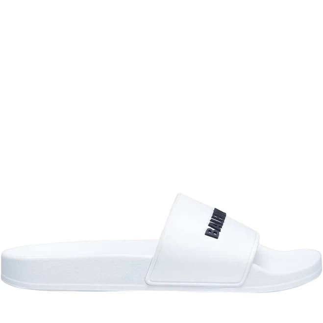Balenciaga Pool Slide Sandals - 9034 White Black