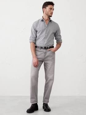 Athletic-Fit Men's Plaid Dress Shirt