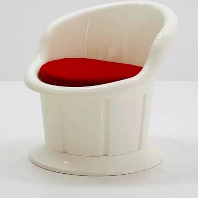 Vintage IKEA Popptorp Armchair - 1990s Swedish Design by Karin & Magnus Högberg, Red Cushion Lounge Chair