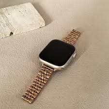 Slim Stainless Steel Apple Watch Band, Metal Bracelet - Etsy