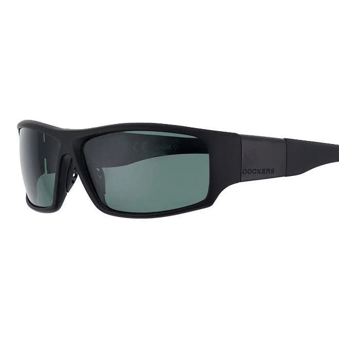 Dockers Men's Wrap Rubberized Polarized Sunglasses
