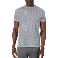 Short Sleeve Shirt with Mini Stripes Print in Black – Report Collection