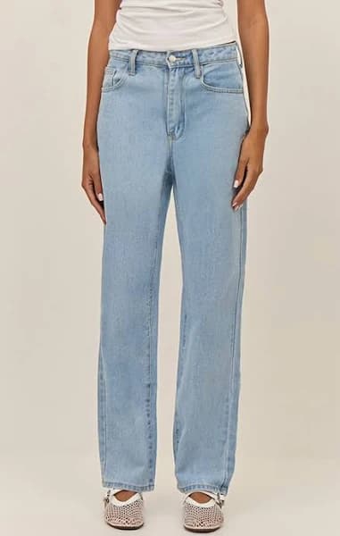 Women's Prettylittlethings Light Blue Wash High Waist Straight Leg Jeans