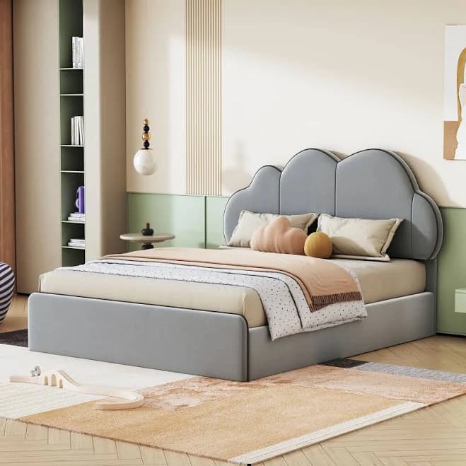 Roomfitters Queen Upholstered Platform Bed