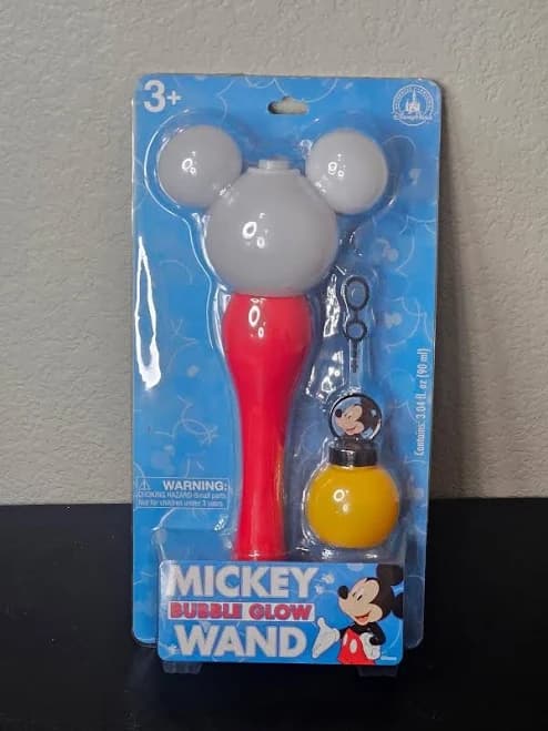 Disney Theme Parks Mickey Mouse Bubble Glow Wand Light Up Souvenir Outdoor Toy
