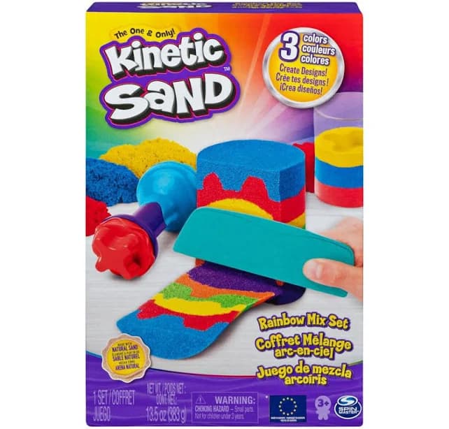 Kinetic Rainbow Mix Set with 3 Colour and 6 Tools (3+ Years)
