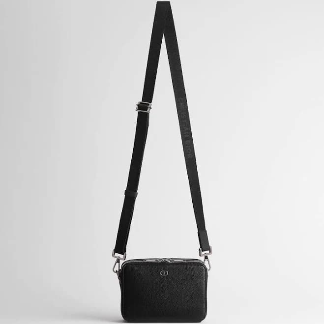 Dior Men's CD Icon Zipped Calfskin Pouch
