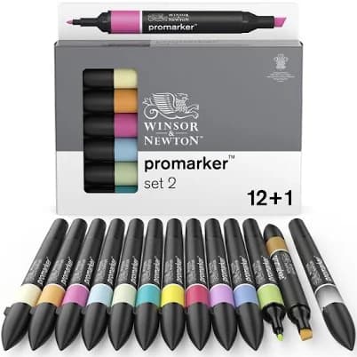 Winsor & Newton Promarker 12+1 Set 2