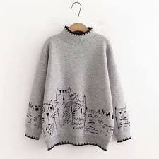 Cat Mom Chic Sweatshirt | Adorable & Minimalist Hand-Drawn Cat Design – Meowgicians™