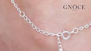 Amazon.com: GNOCE White Daisy Flower Anklet 925 Sterling Silver Bracelet Chain Gift for Women (Silver): Clothing, Shoes & Jewelry