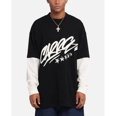 Carre Men's Graffiti Layered Long Sleeve T-Shirt