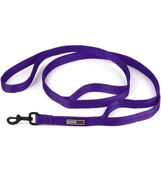 Dogline Nylon Multi-Handle Flat Dog Leash